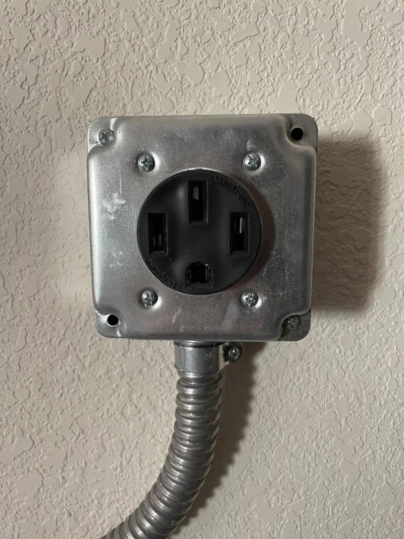 NEMA 14-50 outlet installed for Smart Home Electrical in Navasota